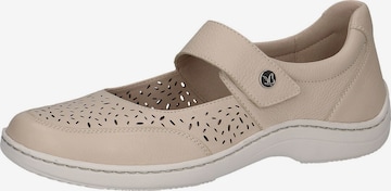 CAPRICE Ballet Flats with Strap in Beige: front