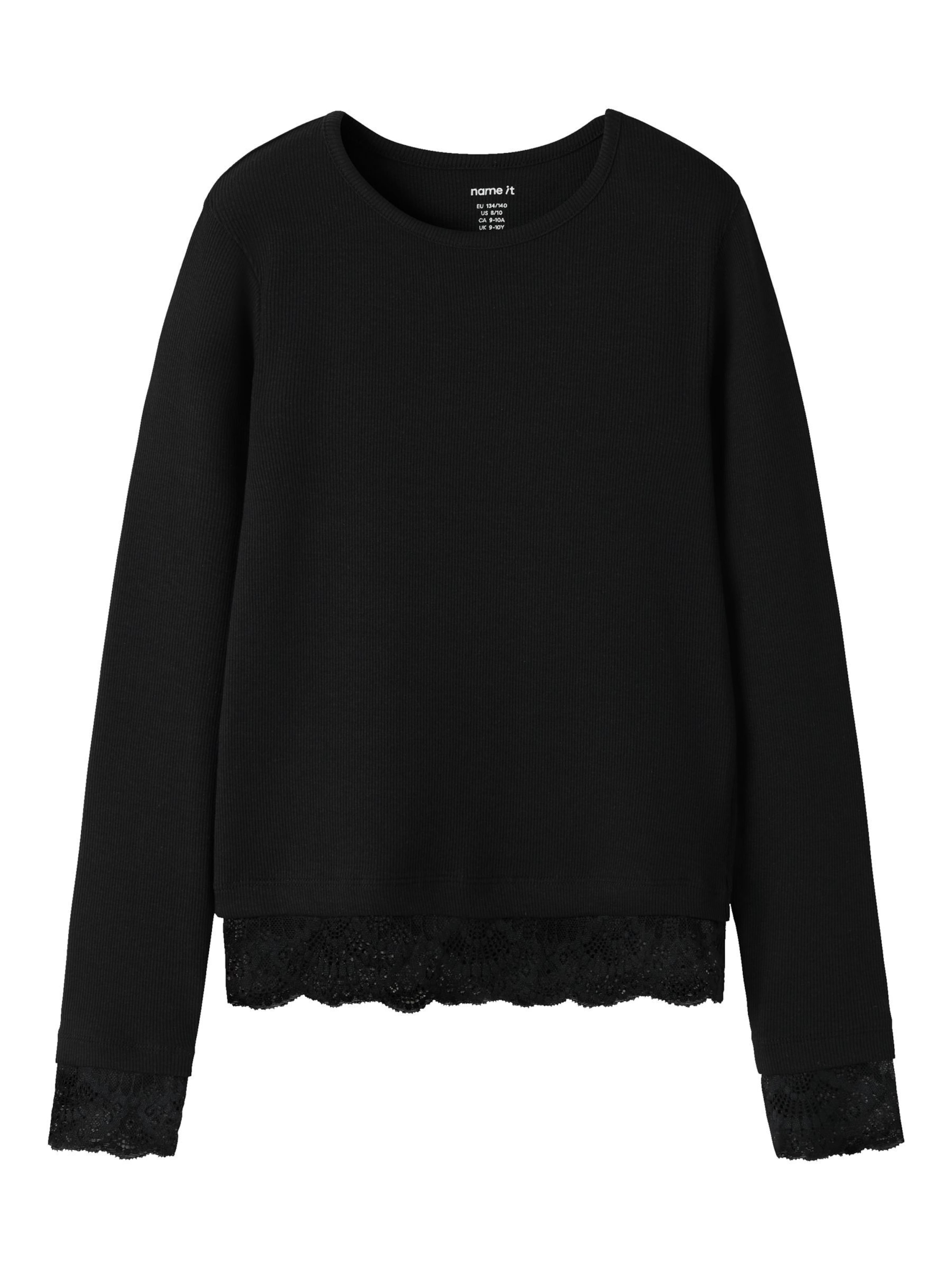NAME IT - Camiseta en negro: frente