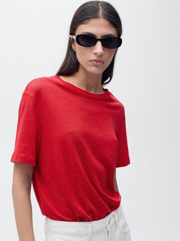 T-shirt 'LENU' MANGO en rouge : devant