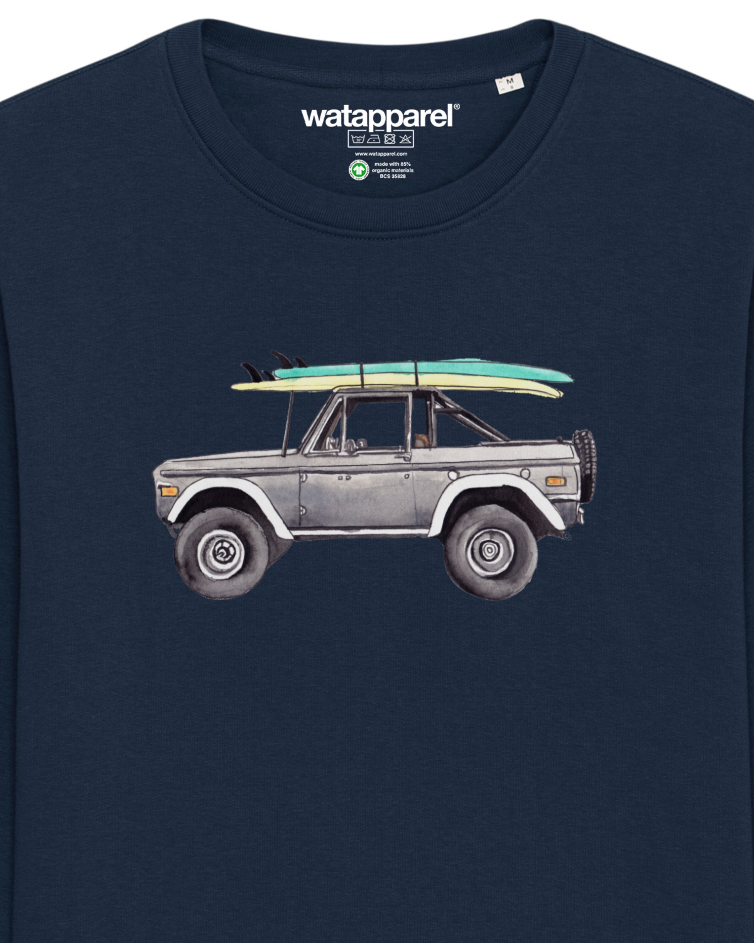 Felpa ' Surf Pickup ' di Watapparel in blu