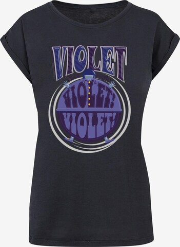Maglietta 'Willy Wonka - Violet Turning Violet' di ABSOLUTE CULT in blu: frontale