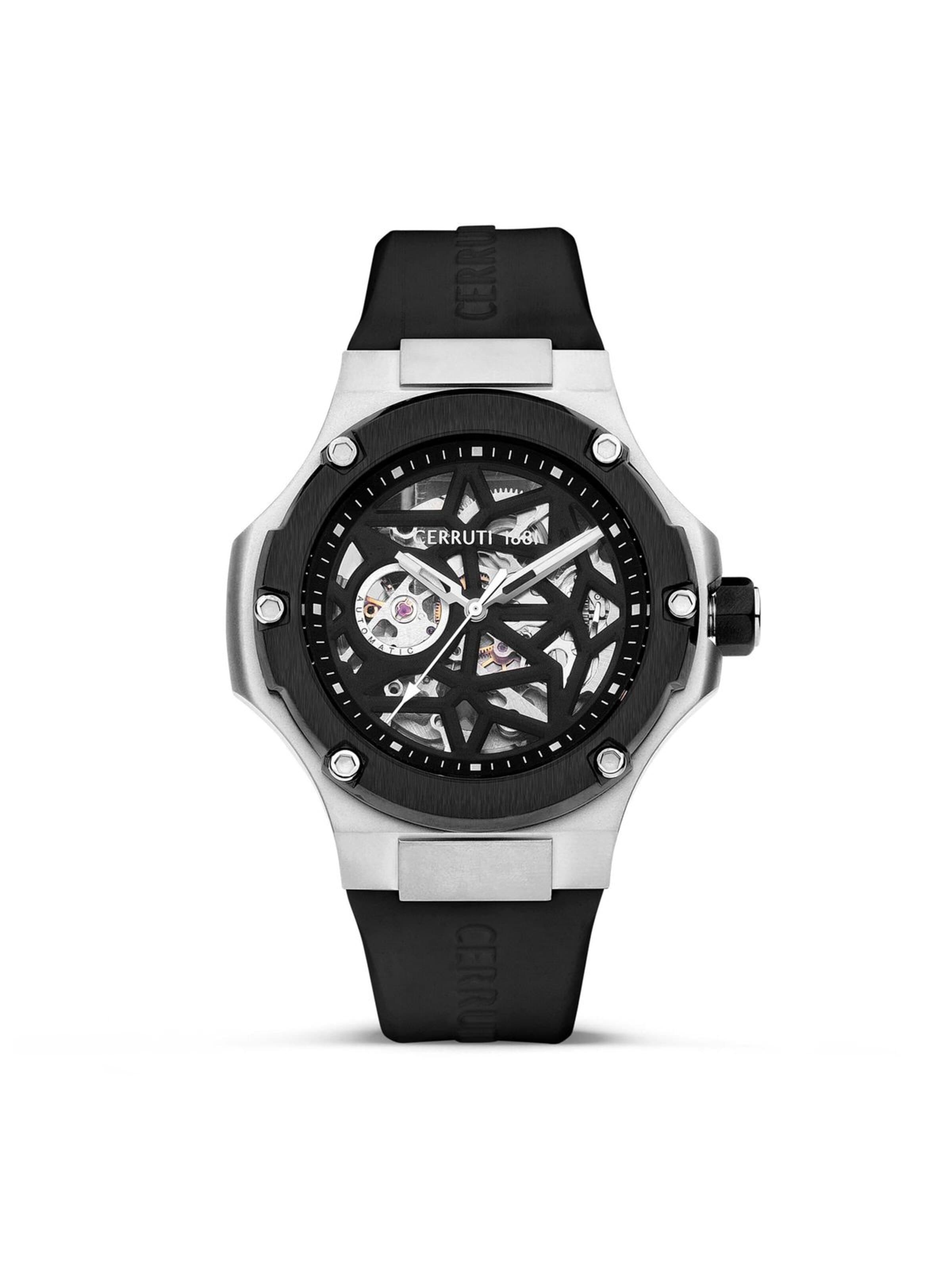 Montre à affichage analogique 'Lucardo' CERRUTI 1881 en noir : devant