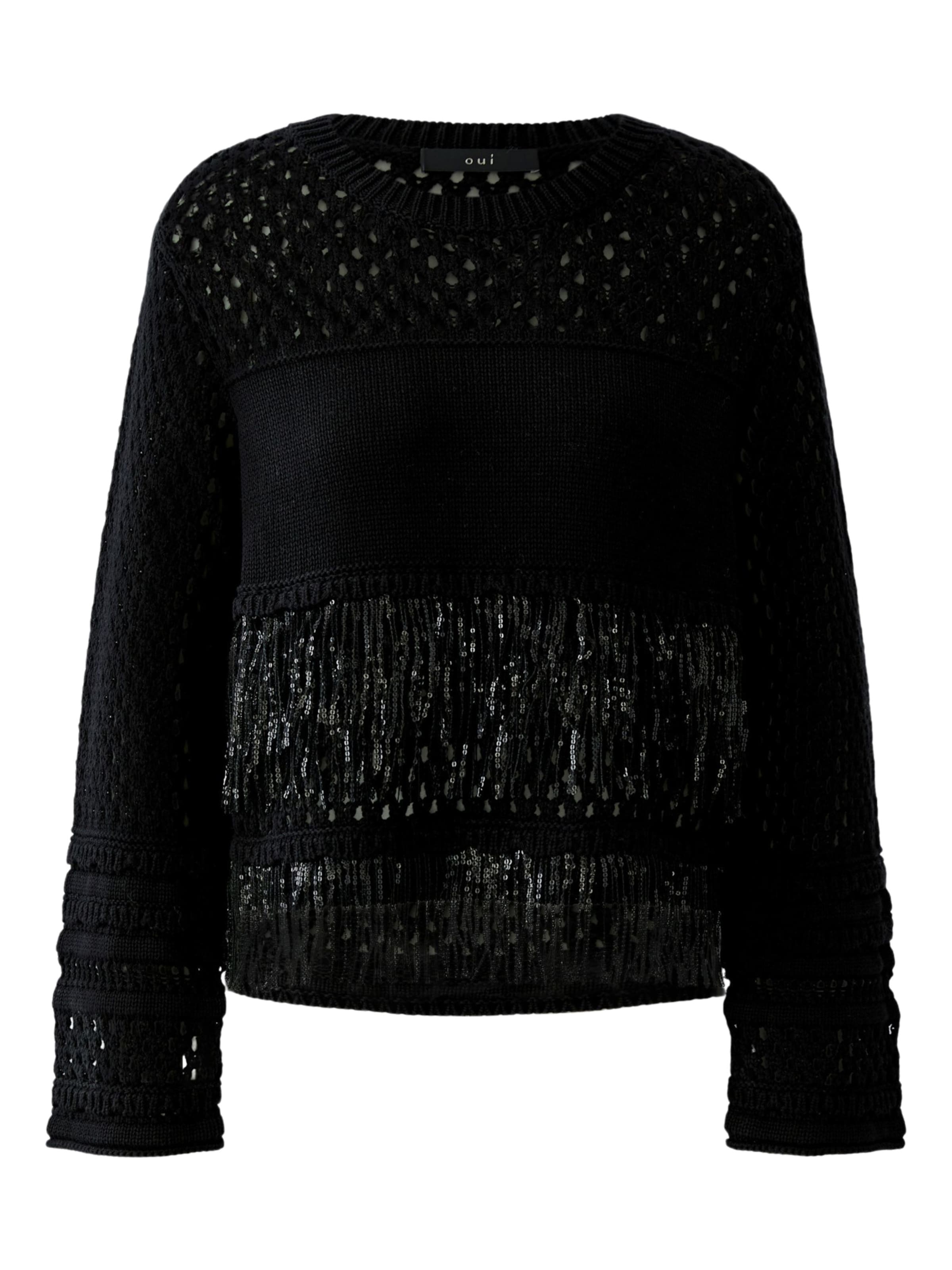 OUI Pullover in Schwarz: Vorderseite