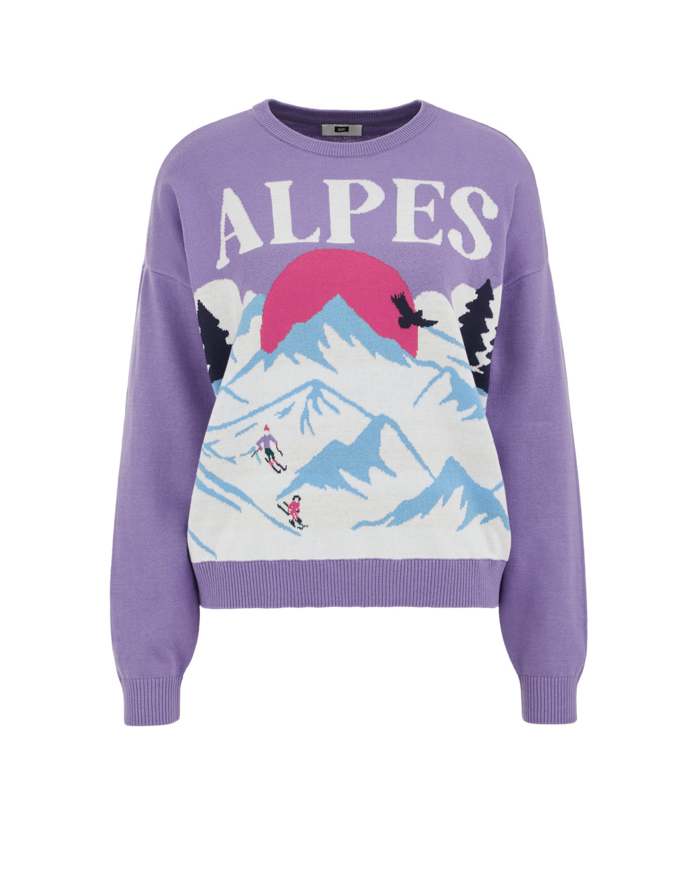 WE Fashion Πουλόβερ σε λιλά: μπροστά