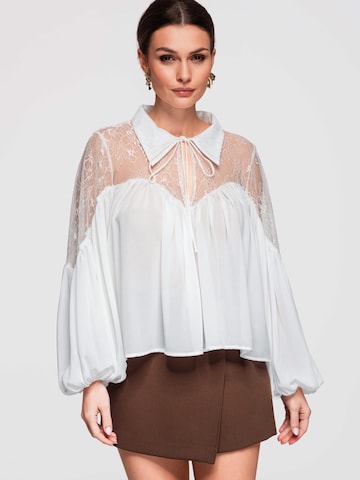 Camicia da donna di Ombre in bianco: frontale