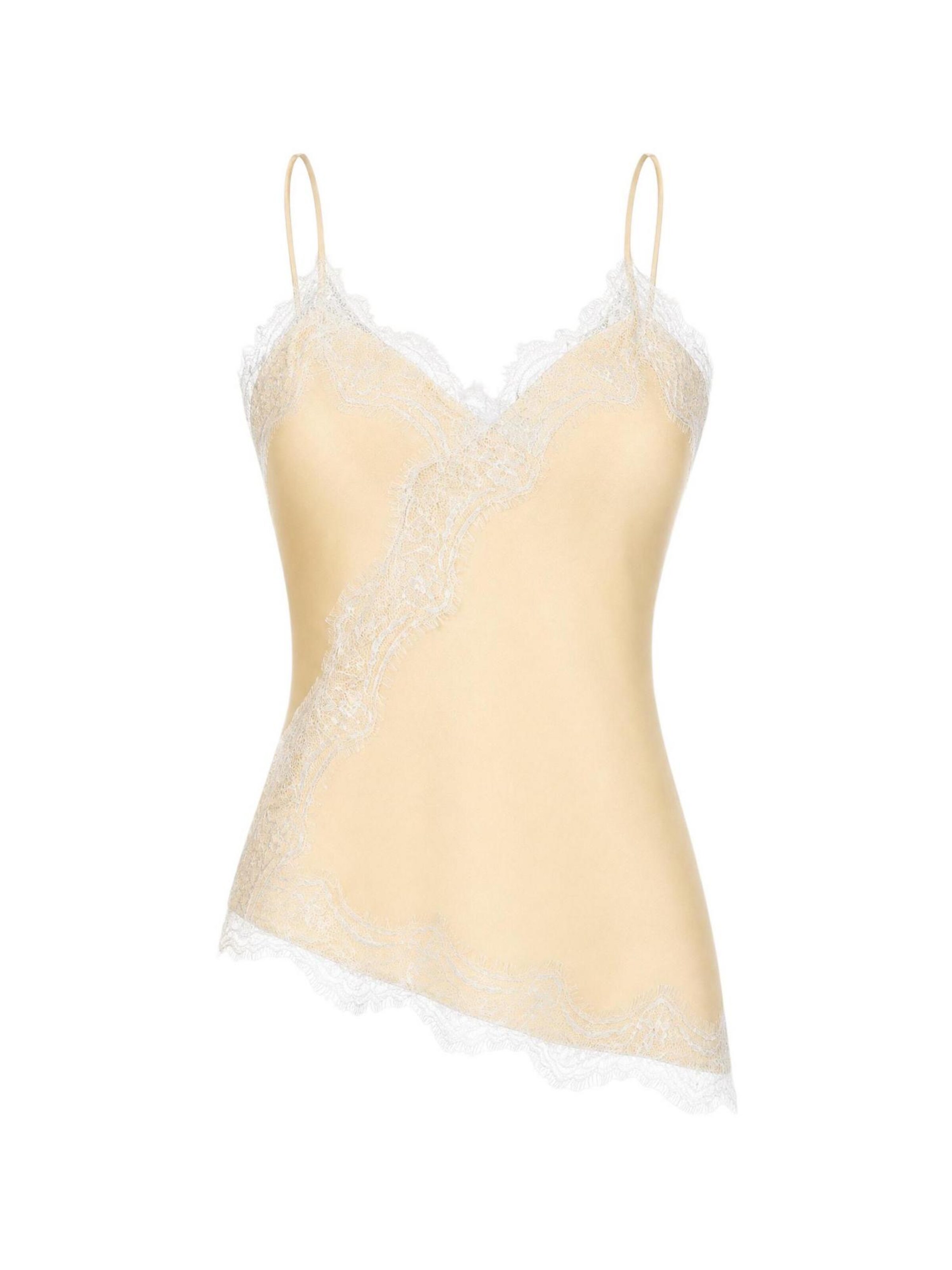 Top 'JDYFIFI S/L ASYM LACE SINGLET WVN NOOS 15379243' di Jaqueline de Yong in beige: frontale