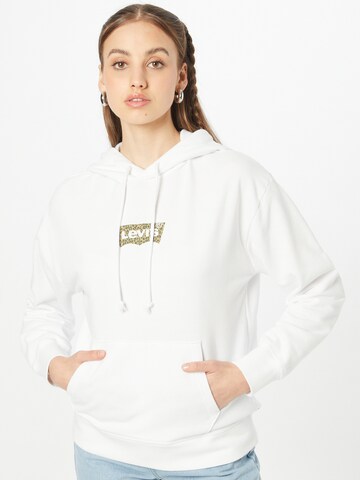 LEVI'S ® Sweatshirt 'Graphic Standard Hoodie' in Wit: voorkant