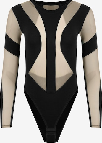 Evoni Blusenbody in Schwarz: Vorderseite