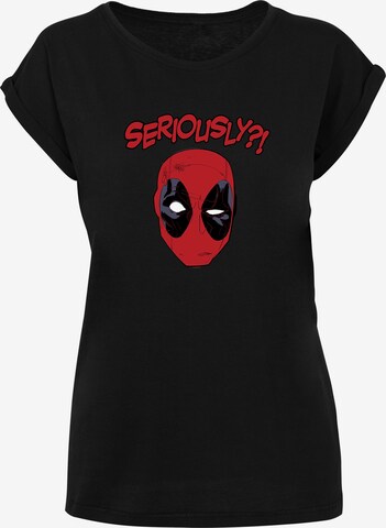 T-shirt 'Marvel Deadpool Seriously' F4NT4STIC en noir : devant