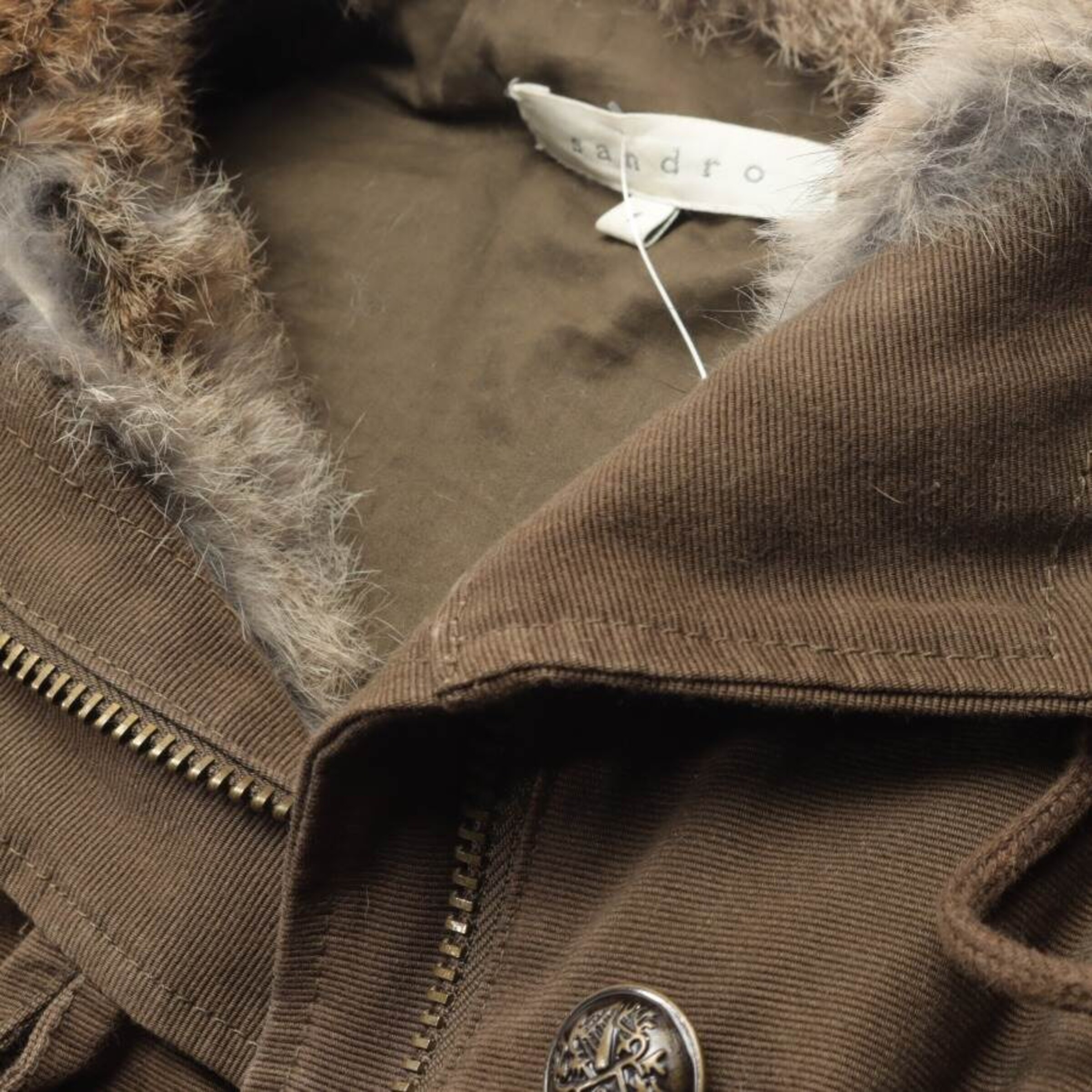 Sandro Jacket & Coat in XS in Brown