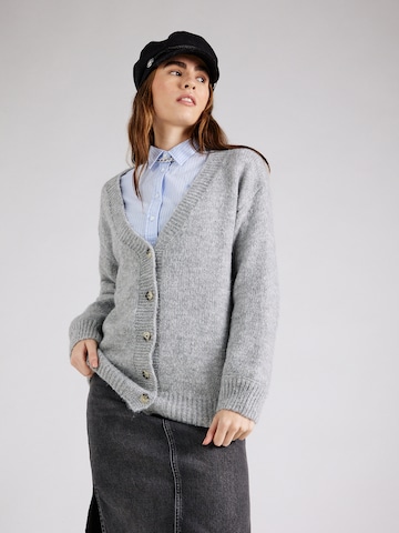 Warehouse Knit Cardigan in Grey: front