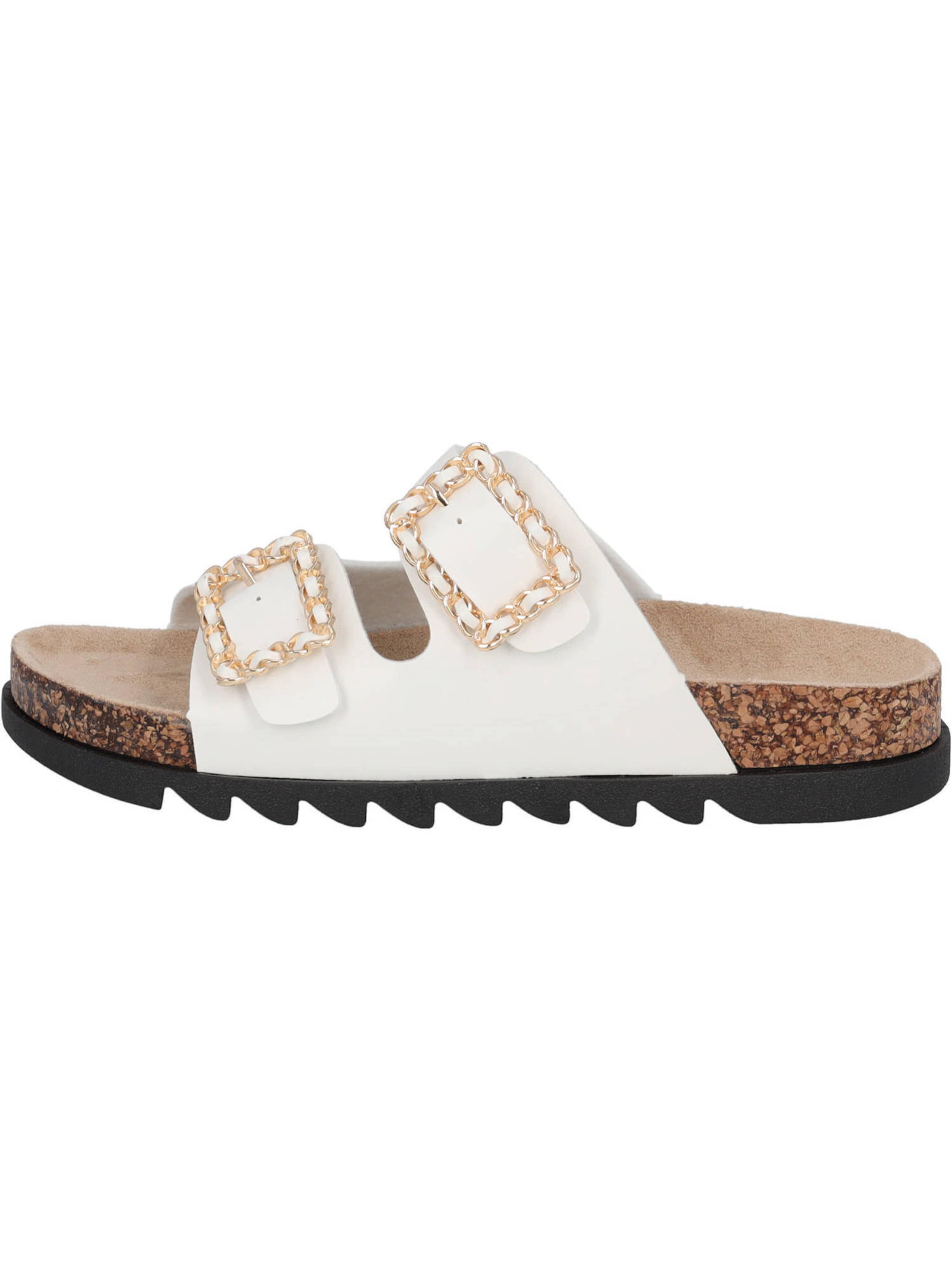 Palado by Sila Sahin Pantoletter 'Igies' i hvid: forside