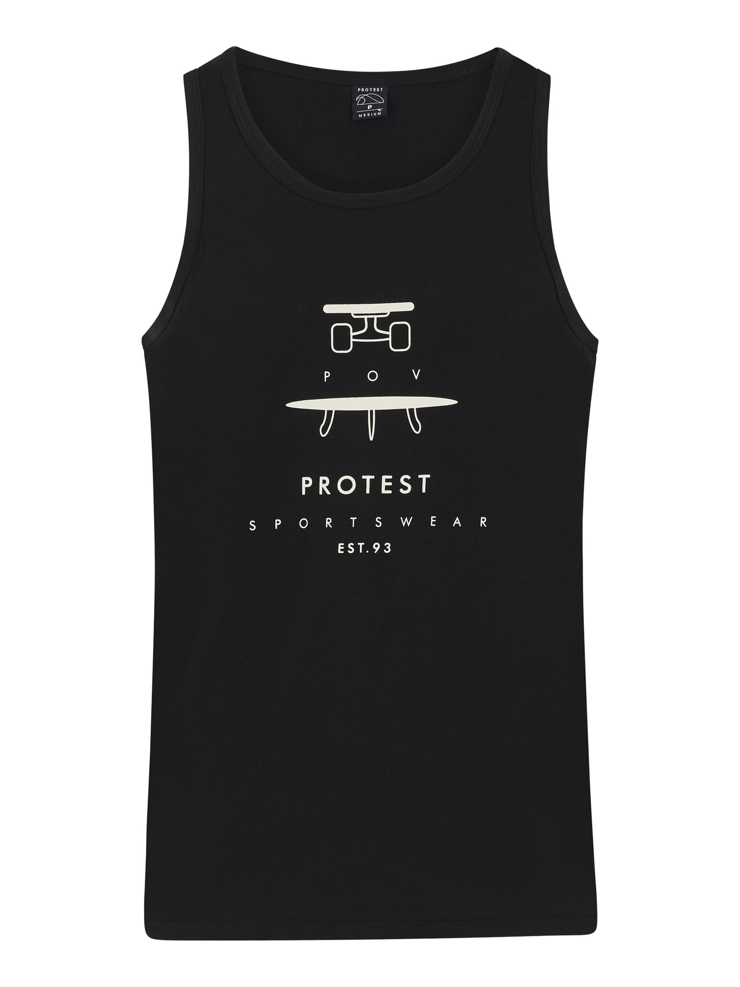 PROTEST Shirt 'PRTPacu'‌ in Schwarz: Vorderseite