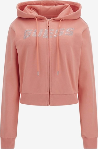 GUESS Sweatjacke in Pink: Vorderseite
