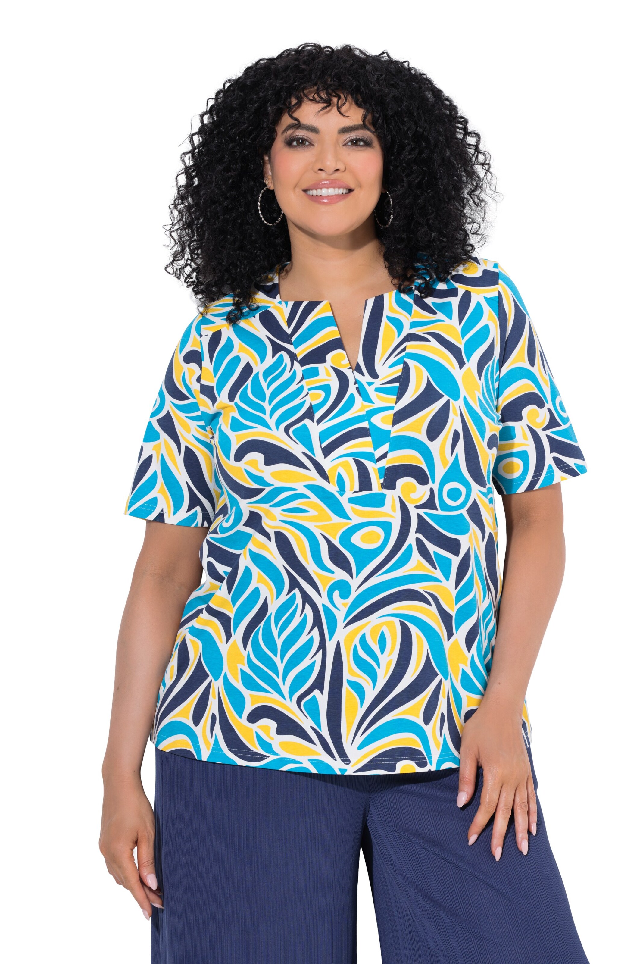 Ulla Popken Shirt in Blauw: voorkant