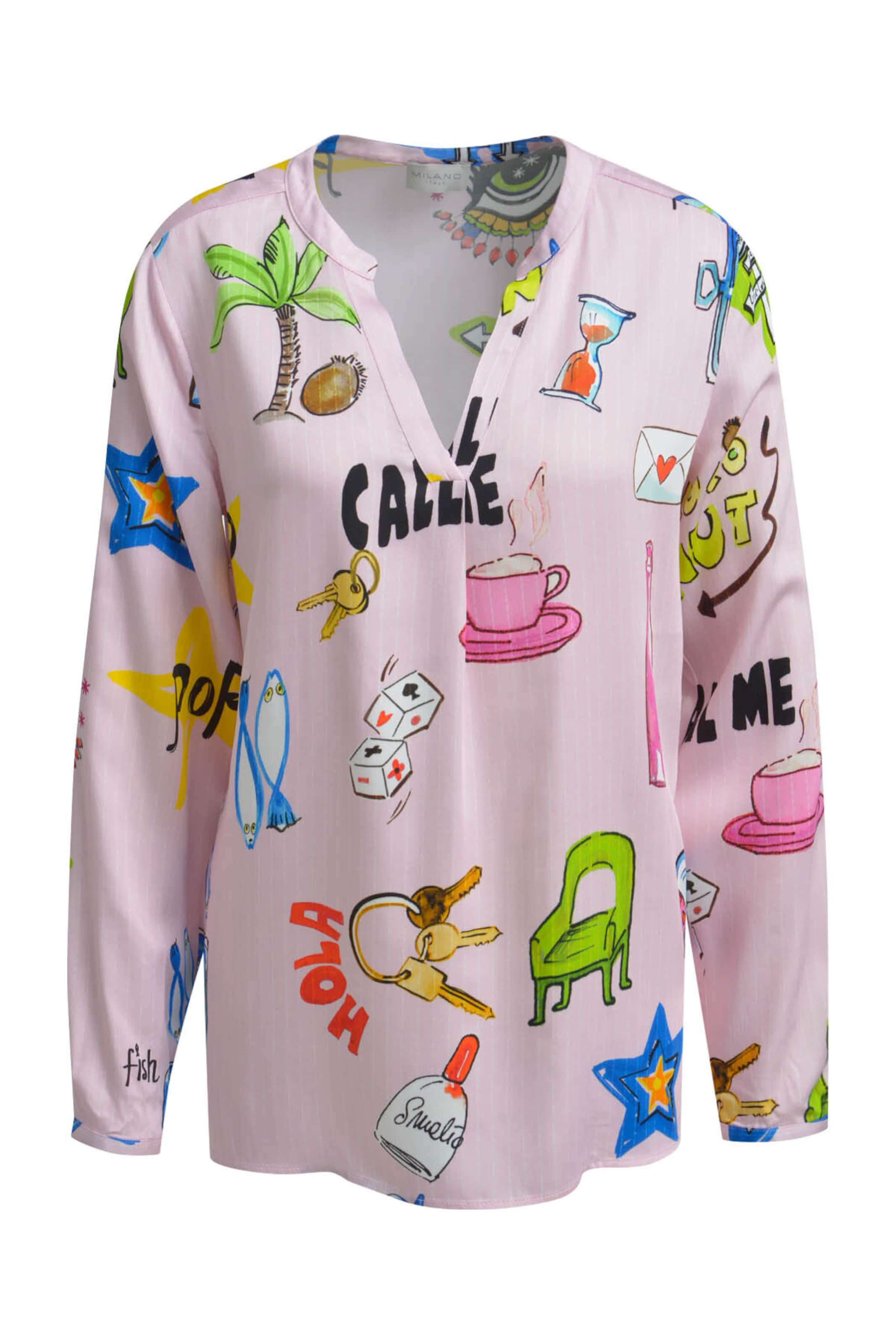 Milano Italy Blouse in Red: front