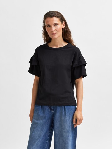 SELECTED FEMME T-shirt 'Rylie' i svart: framsida