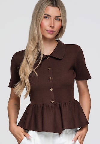T-shirt 'OW-TS-E0073' Ombre en marron : devant