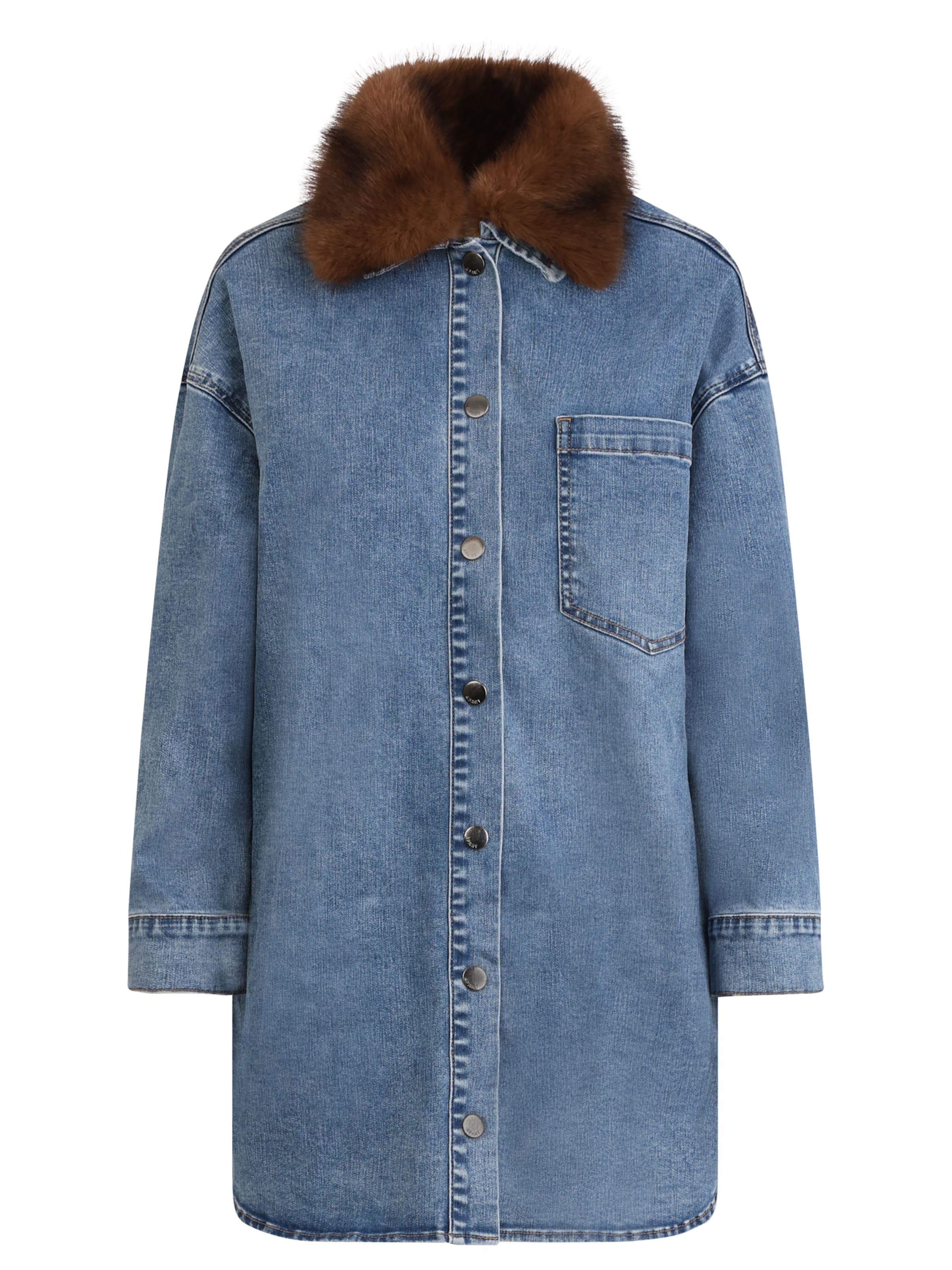 APART Blouse in Blue: front
