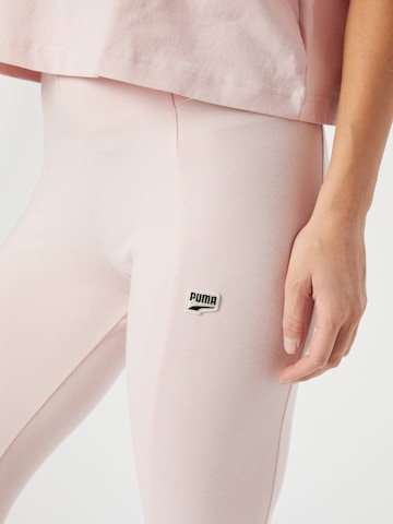 PUMA Skinny Spodnie sportowe w kolorze różowy