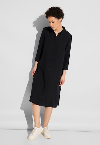 STREET ONE Shirt Dress in Black