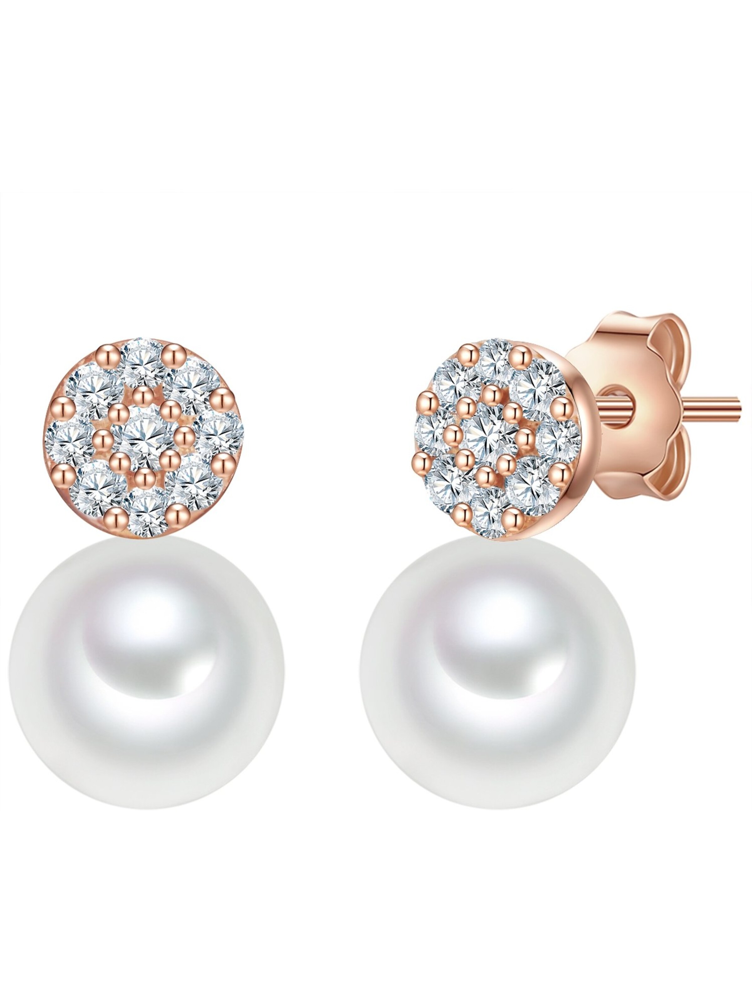 Boucles d'oreilles Valero Pearls en or : devant