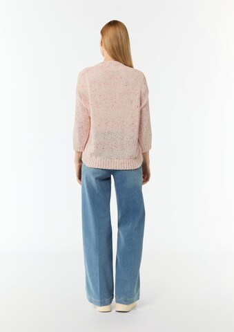 Cardigan comma casual identity en rose : derrière