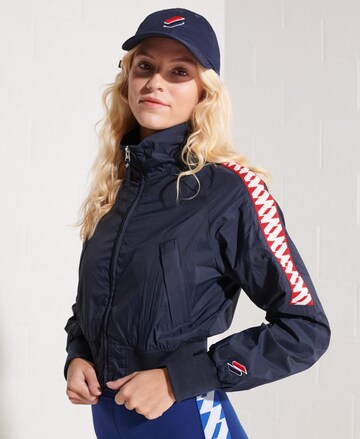 Superdry Athletic Jacket in Blue: front