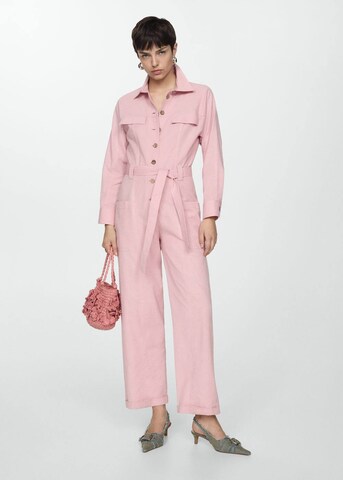 MANGO Jumpsuit 'Blash' in Pink