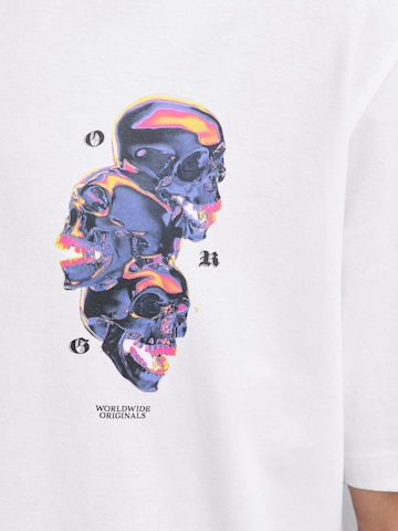 JACK & JONES - Camiseta 'JORSTEEL GALLERY' en blanco