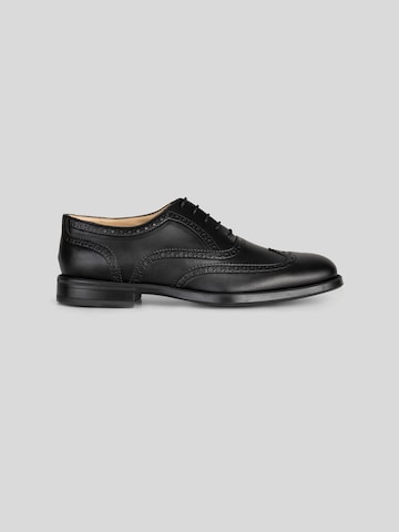 Scarpa stringata 'Brogue' di Solari Milano in nero: frontale