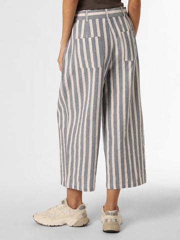 Marie Lund Loose fit Pleat-Front Pants in Blue