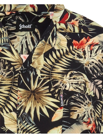 Schott NYC Regular fit Button Up Shirt in Black