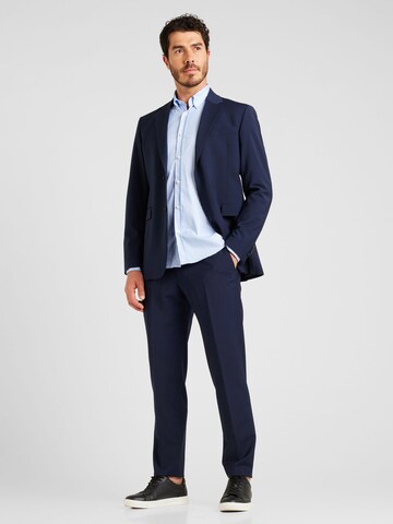 BOSS Slim fit Koszula 'ROAN' w kolorze niebieski