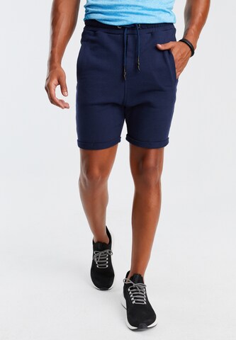 Leif Nelson Slimfit Shorts 'LN-8316' in Blau: predná strana