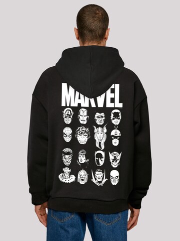 F4NT4STIC Sweatshirt 'Marvel Comics Superhelden Heads' in Zwart: voorkant