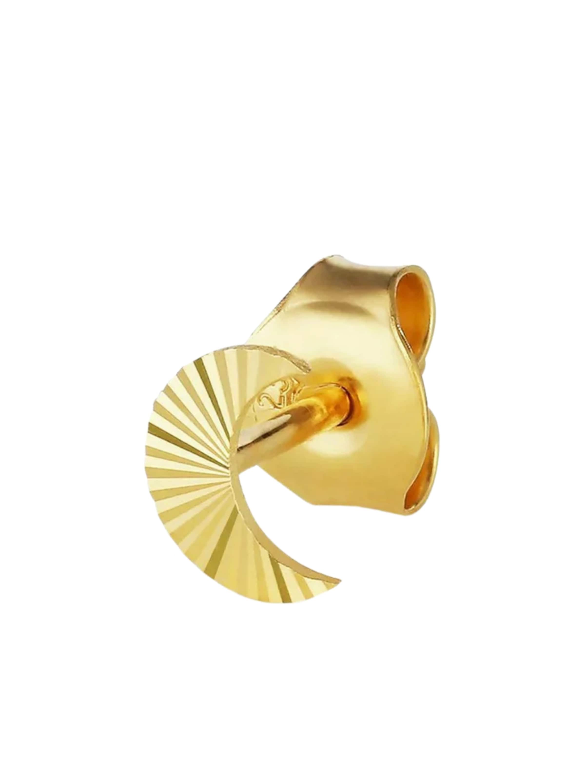 Jane Kønig Øreringe 'Reflection Halfmoon' i guld, Produktvisning