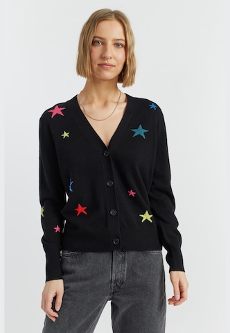 Chinti & Parker Cardigan 'Star' i sort: forside