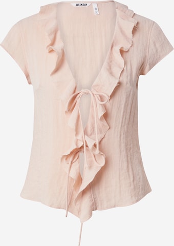 Camicia da donna 'Liv' di WEEKDAY in rosa: frontale