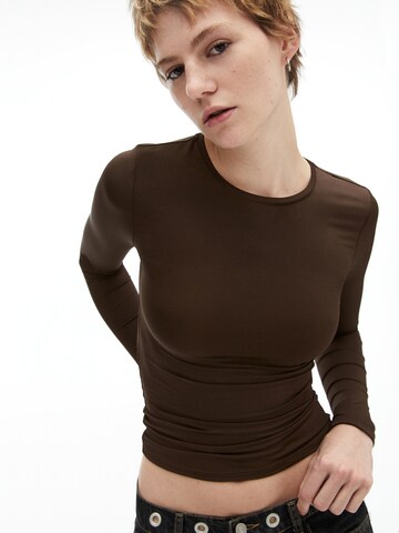 Pull&Bear Shirt in Brown