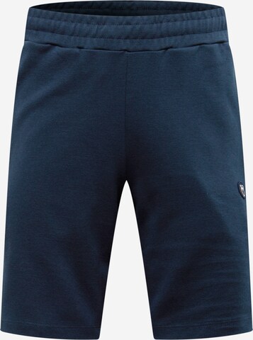 KnowledgeCotton Apparel Slimfit Shorts -  (GOTS) in Blau: predná strana