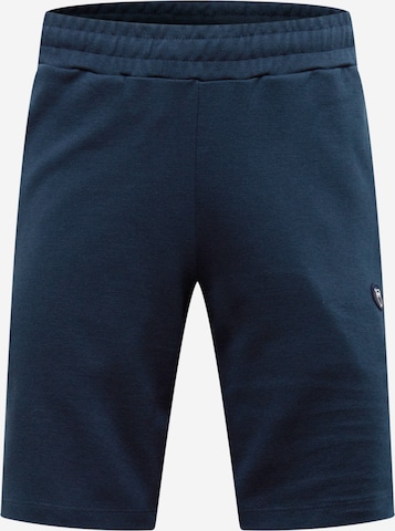 KnowledgeCotton Apparel Slimfit Broek in Blauw: voorkant