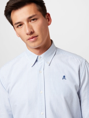 Scalpers Regular fit Button Up Shirt in Blue