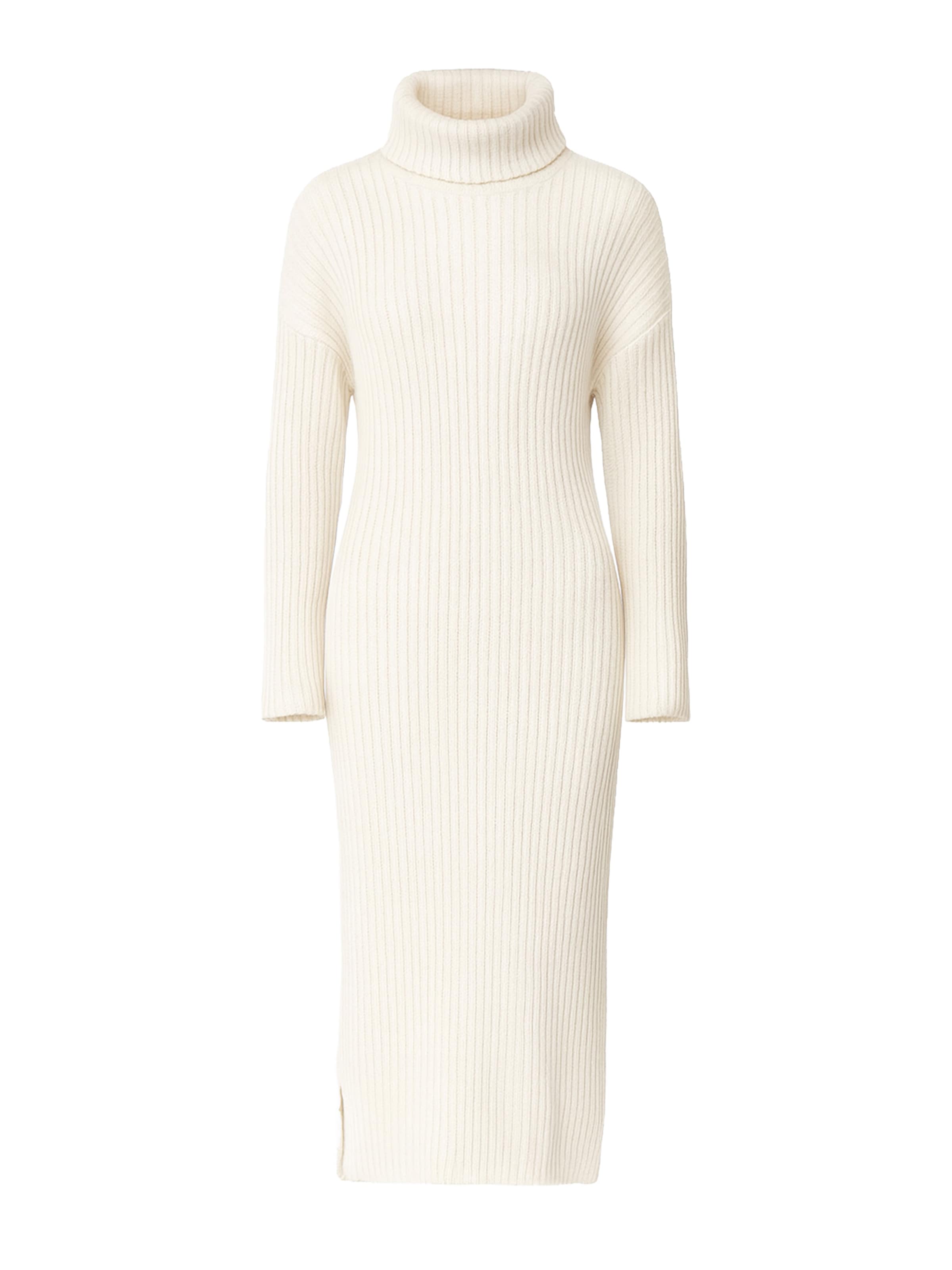 Robes en maille Elara en blanc : devant