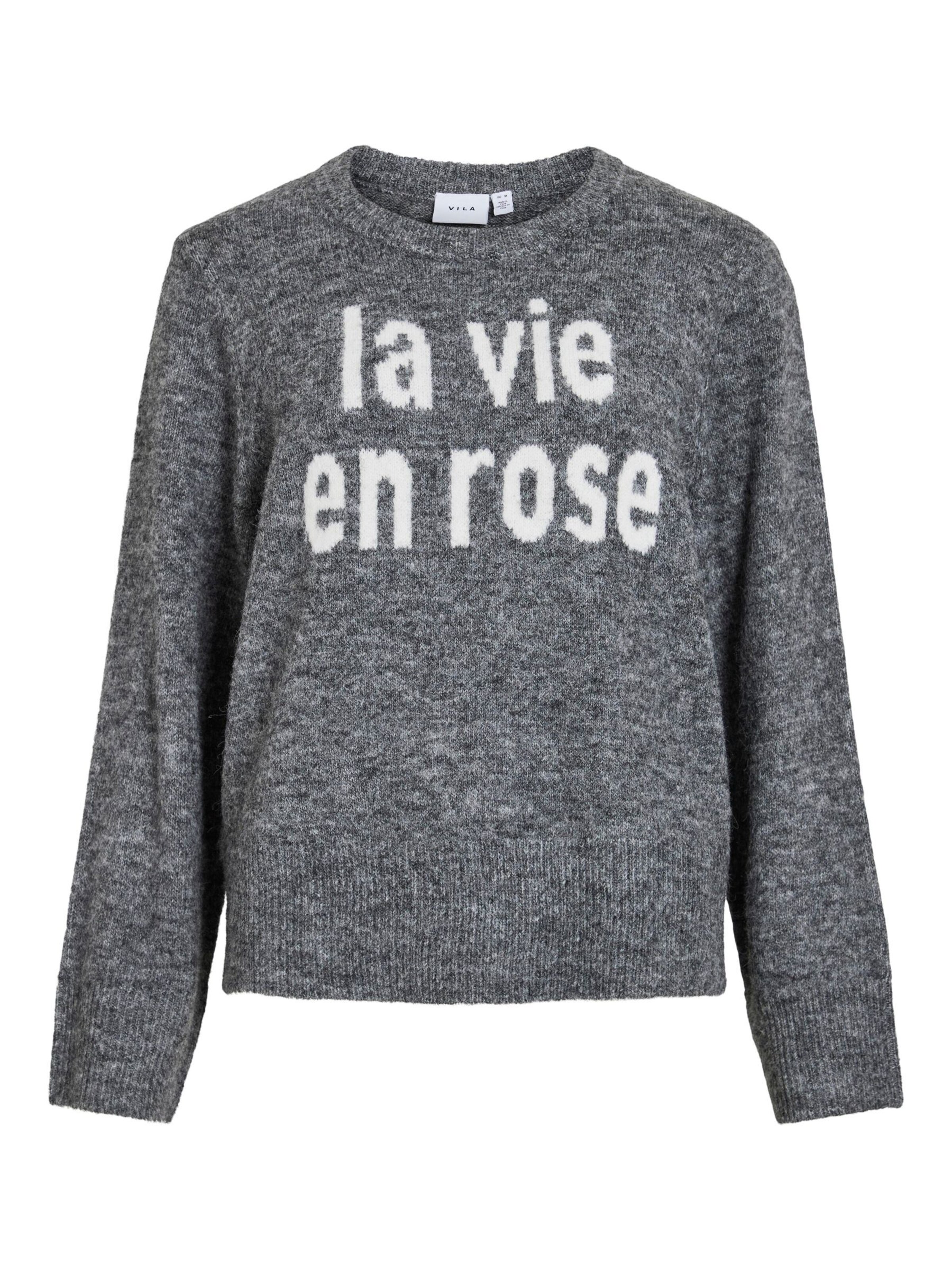 Pull-over 'VIMelie' VILA en gris : devant
