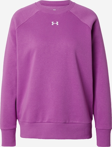 UNDER ARMOUR - Sweatshirt de desporto 'Rival' em roxo: frente