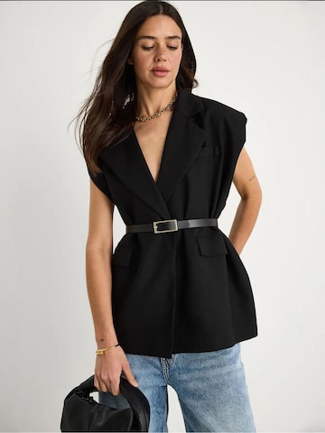 Bianco Lucci Bodywarmer 'Westen' in Zwart: voorkant