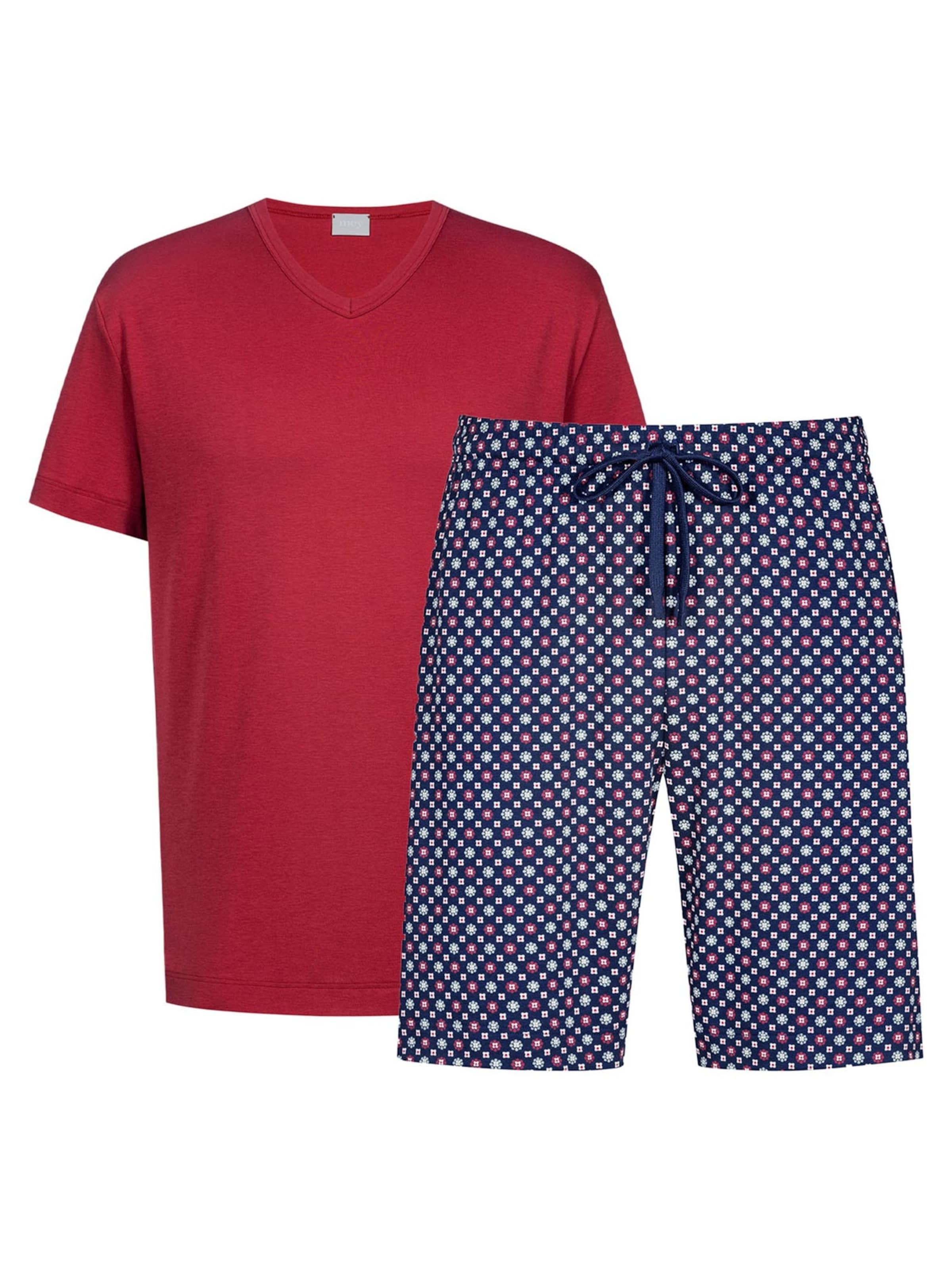 Mey Short Pajamas 'Tie Minimal' in Mixed colors: front