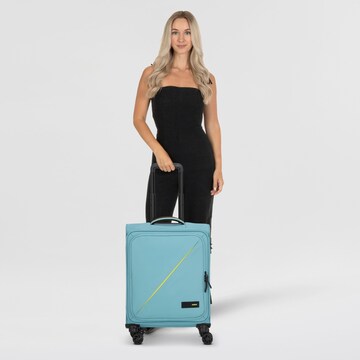 American Tourister Trolley 'Take2cabin' in Blauw