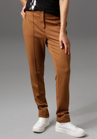 Aniston CASUAL Slim fit Pants in Brown: front